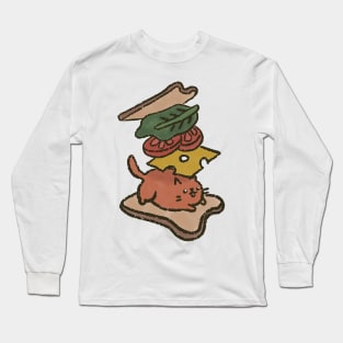 Cute Cat Sandwich Long Sleeve T-Shirt